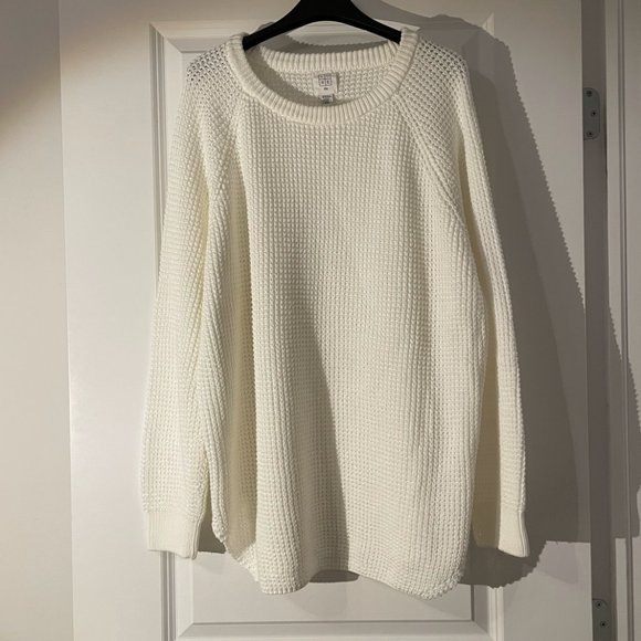 Core Life Cotton Blend White Sweater - XL - Picture 1 of 7